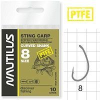 Крючок Nautilus Sting Curved Shank №8 S-1141PTFE