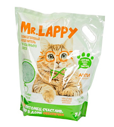 Mr Lappy впитывающий силикагелевый наполнитель Зеленое яблоко 3,8л