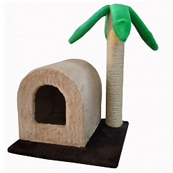 Когтеточка ZooМoDa Дом с пальмой "БУНГАЛО"  № 047