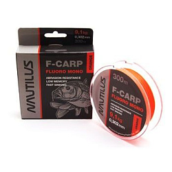 Леска Nautilus F-Carp Fluoro Mono 300м 0,302мм Orange
