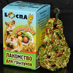 Лакомство для грызунов БОСПА ЭКО Груша с овощами 3шт 100гр