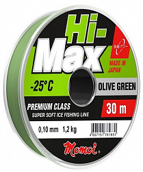 Леска HI-Max Olive Green 0,14мм 2,1кг 30м зеленая