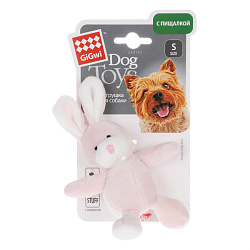 Игрушка для собак GiGwi Заяц с пищалкой/искусственный мех 75119