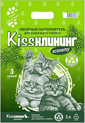 KissКлининг Эконом хвойный впитывающий наполнитель 5л