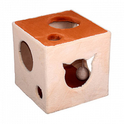 Когтеточка Домик Animal Shop Куб с игрушкой 35*35*35см