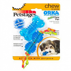 Игрушка для собак Petstages MINI "ОРКА косточка + гантеля" 7 см ультра-мини (2