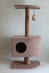 Когтеточка ZooМoDa Дом угловой с подставкой  №019