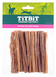 TiTBiT лакомство для кошек кишки говяжьи сушеные 32гр