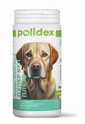 Polidex Super Wool Plus для собак Здоровая кожа и красивая шерсть 300 таблеток