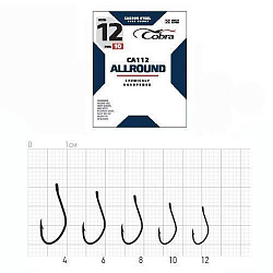 Крючок Cobra ALLROUND сер. CA112 разм.012 