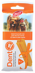 Biff Dent жевательный снек для собак мелких пород со вкусом сыра 40гр