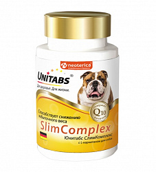 Unitabs SlimComplex с Q10 для собак с избыточным весом 100тб