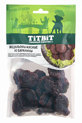 TiTBiT Меню от Шефа медальоны мясные из баранины для собак 80гр