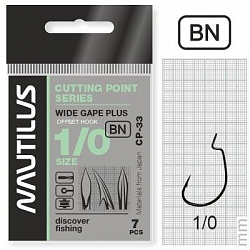 Крючок офсет Nautilus Offset Cutting Point series Wide Gape Plus CP-33 BC №1/0 