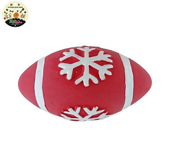 Игрушка для собак ZooMoDa латекс Мяч Регби Снежинка 10,5 см 118246