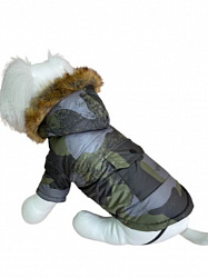 Комбинезон для собак Зима Аляска WH004 подклад флис зеленый S PetFashion