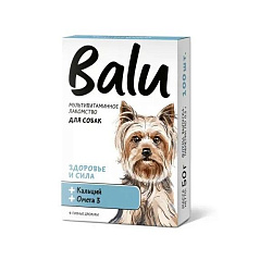 Мультивитаминное лакомство Balu для собак "здоровье и сила" 100 таб ЧЗ