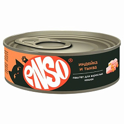 Enso Basic влажный корм для кошек, полнорационный, профилактика МКБ, с индейкой и тыквой, паштет 100гр Enso Basic влажный корм для кошек, полнорационный, профилактика МКБ, с индейкой и тыквой, паштет 100гр