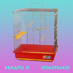 Клетка для птиц  Квадро 3 большой поддон 39*29*42