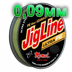 Шнур JigLine Ultra PE 0,09мм 6,1кг 100м хаки