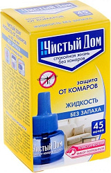 Жидкость от комаров Чистый дом 45 ночей 02606