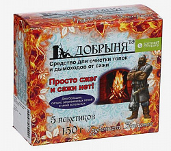 ТРУБОЧИСТ Экспресс средство ДОБРЫНЯ для удаления САЖИ в дымоходе 150гр