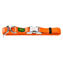 Hunter ALU-Strong M Ошейник для собак, 40-55 см, нейлон с металлической застежкой, оранжевый