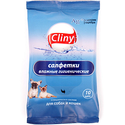Салфетки влажные Cliny гигиенические 10шт
