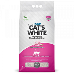 Cats White Baby комкующийся наполнитель с ароматом детской присыпки 5л