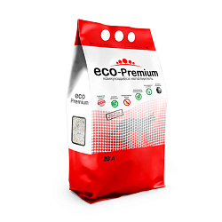 ECO-Premium Green древесный комкующийся наполнитель с гранулами зеленого цвета 20л 7,6кг