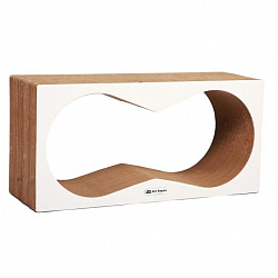 Когтеточка картон Кот Барон Корненрс 77*37*22см белый