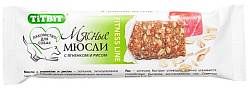 TiTBiT лакомство для собак мюсли Fitness с с ягненком и рисом 40гр