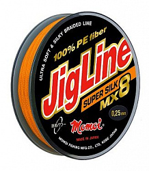 Шнур JigLine Super Silk 0,12мм 10,0кг 100м оранжевый
