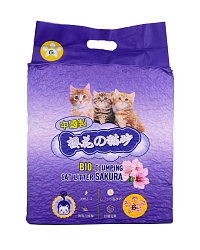 HAKASE AREKKUSU Тофу комкующийся наполнитель с ароматом сакуры 6л