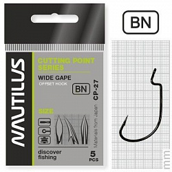 Крючок офсет Nautilus Offset Cutting Point series Wide Gape CP-27 №1/0