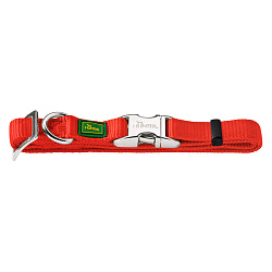 Hunter ALU-Strong M Ошейник для собак, 40-55 см, нейлон с металлической застежкой, красный