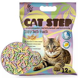 Cat Step Tofu Tutti Frutti комкующийся наполнитель 12л