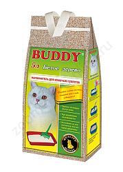 Buddy Белое дерево комкующийся древесный наполнитель 5л 