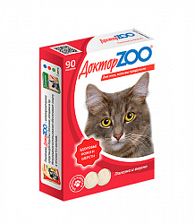 Доктор ZOO № 90 для кошек биотин/таурин (кожа и шерсть)