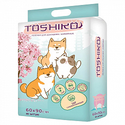 Toshiko Пеленки впитывающие для животных с запахом сакуры 60*90см 10шт