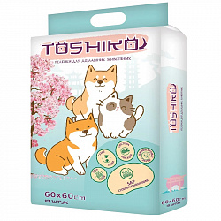 Toshiko Пеленки впитывающие для животных с запахом сакуры 60*60см 10шт