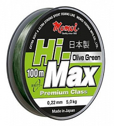 Леска Hi-Max Olive Green 0.14мм2,1кг 100м оливковая