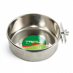 Миска металлическая на держателе для птиц/грызунов 550мл 77630С