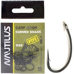 Крючок Nautilus Carp Curved Shank №8 NK-1PTFE