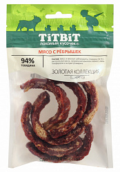 TiTBiT Золотая коллекция лакомство для собак Мясо с ребрышек 70гр