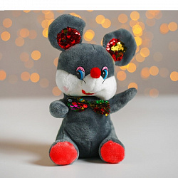 Игрушка для собак мягкая Мышонок в бабочке 16см 4438063