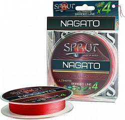 Шнур "Sprut" NAGATO Hard Ultimate Braided Line x4 ( 95m/Hot Red/0,18mm/14,9kg)