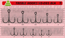 Крючок тройной VD-091 BN Treble Hooks №3/0 
