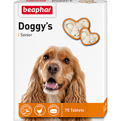 Beaphar Senior Doggy`s витамины для собак старше 7 лет минеральное с L-карнитином 75 таблеток