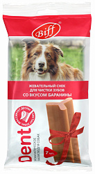 Biff Dent жевательный снек для собак крупных пород со вкусом баранины 270гр